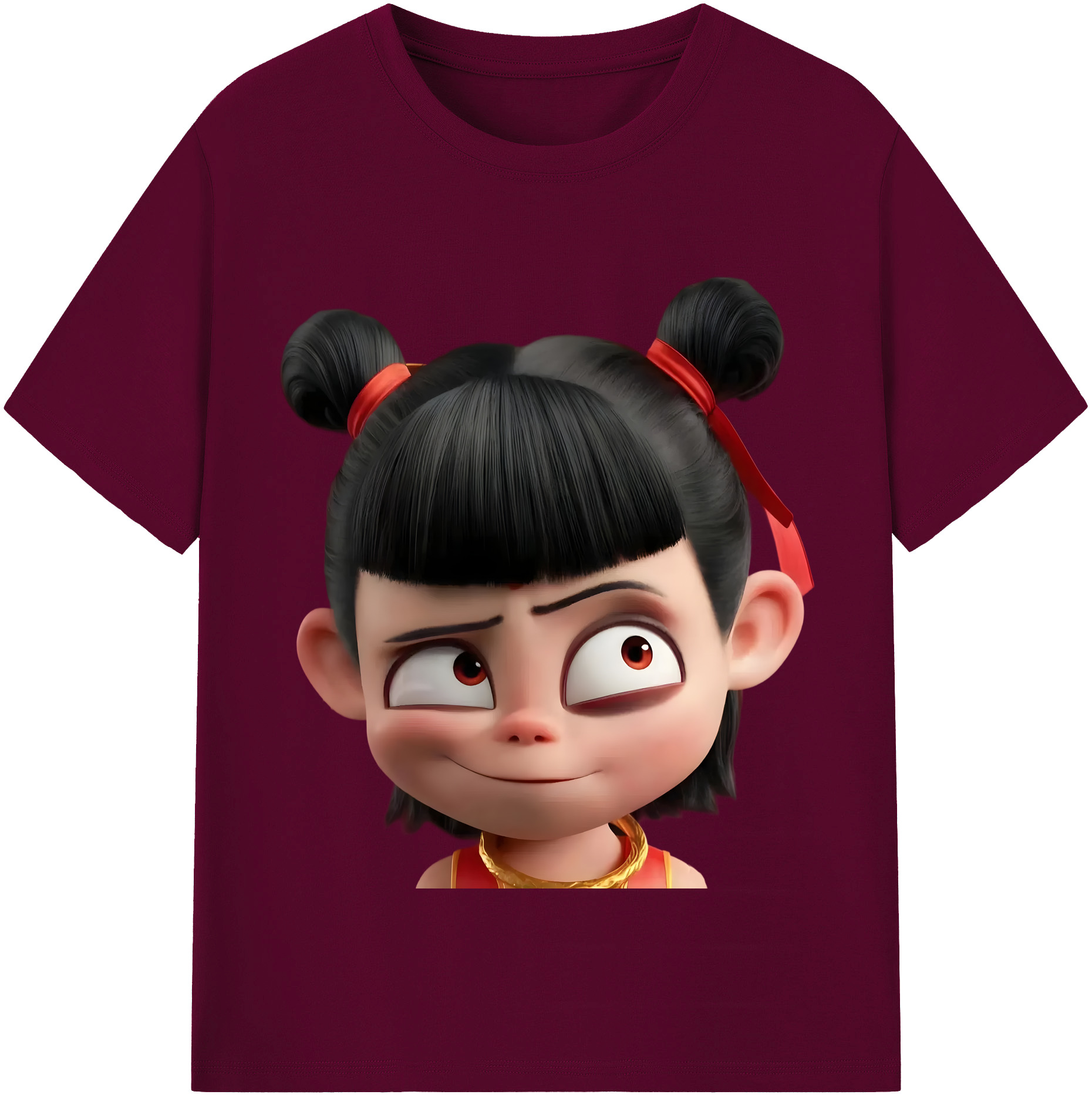 （画像用） Ne Zha 2 ナタ 魔童の大暴れ レディースカジュアルプリントTシャツ（綿100％）